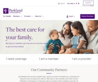 Parklandhmo.org(Parkland Community Health Plan) Screenshot