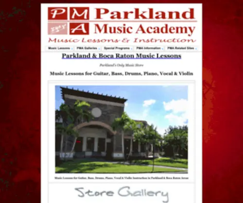 Parklandmusicacademy.com(Parkland & Boca Raton Music Lessons) Screenshot