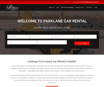 Parklanecarrental.com(Car Hire Dubai) Screenshot