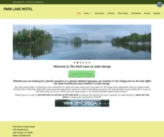 Parklaneonlakegeorge.com(The Park Lane Motel) Screenshot