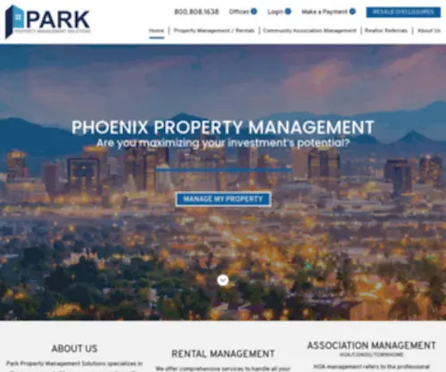 Parkmanagementonline.com(Phoenix Property Management and Property Managers) Screenshot