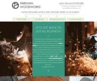 Parkmanwoodworks.com(Custom Reclaimed Wood Furniture) Screenshot