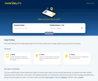 Parkobility.com(Save up to 70% on Airport Parking) Screenshot