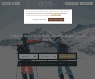 Parkpiolets.com(Hotel Soldeu) Screenshot
