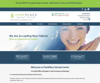 Parkplacedentalcentre.com(Brampton Family Dentist) Screenshot