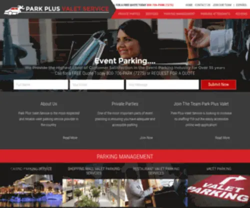 Parkplusvaletservice.com(Hotel, Garage, Airport & Hospital Management Parking Company) Screenshot