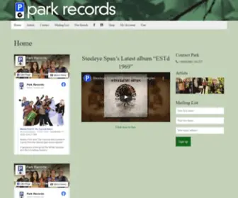 Parkrecords.com(Park Records) Screenshot