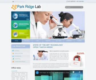 Parkridgelab.com(Park Ridge Lab Services and Blood Draw Phlebotomy) Screenshot