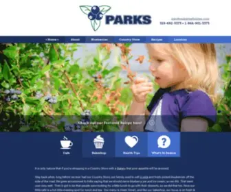 Parksblueberries.com(Park's Blueberries) Screenshot