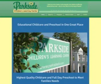 Parksideclc.com(Parkside Children's Learning Center) Screenshot