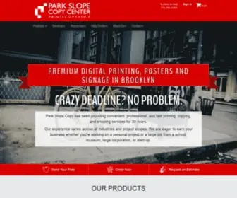 Parkslopecopy.com(Printing Shop Companies in Brooklyn) Screenshot