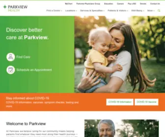 Parkview.com(Home l Parkview Health) Screenshot