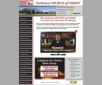 Parkviewcoc.org(Parkview church of Christ Pasadena Texas) Screenshot