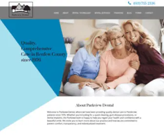 Parkviewdentalclinic.com(Parkview Dental) Screenshot