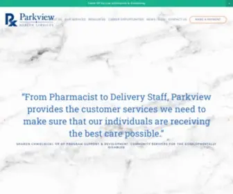 Parkviewhs.com(Parkview Health Services) Screenshot