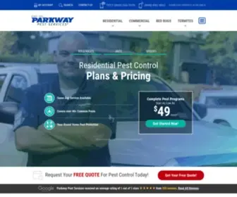 Parkwaypestservices.com(Parkway Pest Services) Screenshot