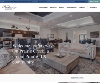 Parkwaysonprairiecreekapts.com(Apartments in Grand Prairie) Screenshot