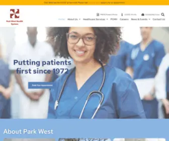 Parkwestmed.org(About Park West) Screenshot