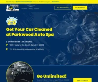 Parkwoodautospa.com(South Bend Area Car Washes) Screenshot