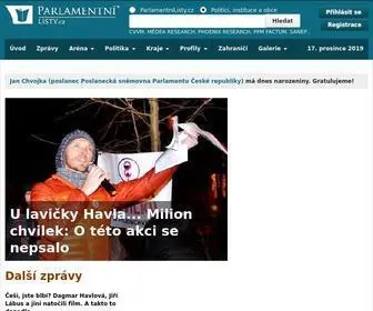 Parlamentnilisty.cz(Úvodní strana) Screenshot