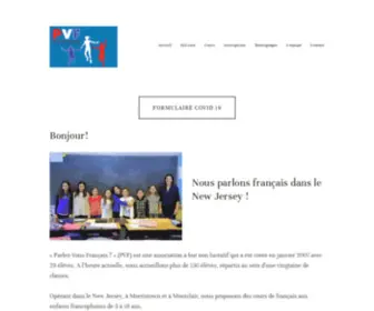 Parlez-Vous-Francais.com(Ecole de francais pour enfants francophones du New Jersey) Screenshot