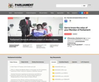 Parliament.go.ug(Parliament of Uganda) Screenshot