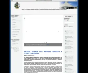 Parliament.gov.sb(National Parliament of Solomon Islands) Screenshot