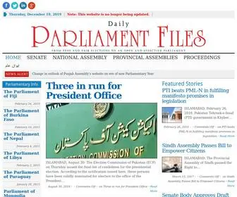 Parliamentfiles.com(Free and Fair Election Network (FAFEN)) Screenshot