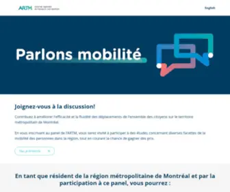Parlonsmobilite.quebec(Autorité régionale de transport métropolitain (ARTM)) Screenshot