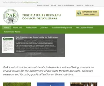 Parlouisiana.org(Public Affairs Research Council Of Louisiana) Screenshot