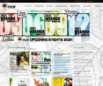 Parm.com.my(Malaysian Society Of Arborist) Screenshot