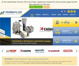 Parmafluid.com(Parmaluid S.rl Parma) Screenshot