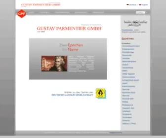 Parmentier.de(Gustav Parmentier GmbH) Screenshot