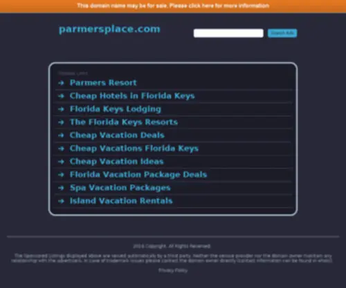 Parmersplace.com(Parmers Resort) Screenshot