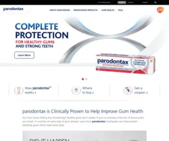 Parodontax.com(Toothpaste and Toothbrush for Gum Health) Screenshot