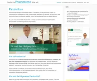 Parodontosehilfe.de(Diagnose, Ursachen und Behandlung von Parodontitis) Screenshot