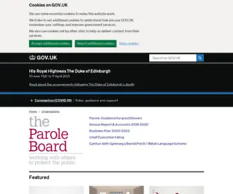 Paroleboard.gov.uk(The Parole Board) Screenshot