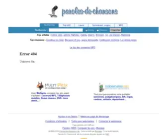 Paroles-DE-Chansons.com(Les) Screenshot