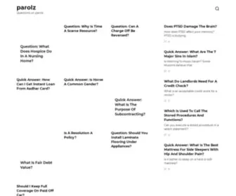 Parolz.com(Questions on parolz) Screenshot