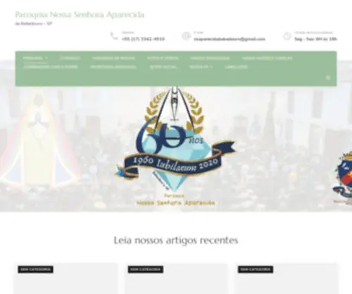 Paroquiansaparecida.com.br(De Bebedouro) Screenshot