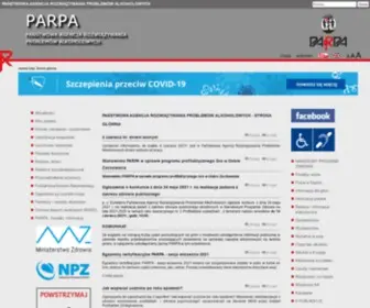 Parpa.pl(Państwowa Agencja Rozwiązywania Problemów Alkoholowych) Screenshot