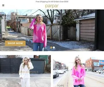 ParPar.ca(Parpar women's clothing boutique in Toronto) Screenshot