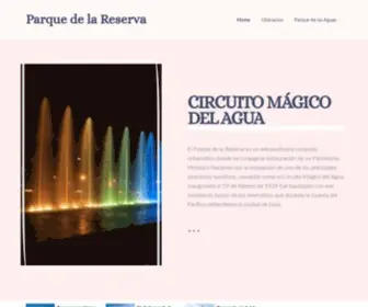 Parquedelareserva.com.pe(Parques del Perú) Screenshot