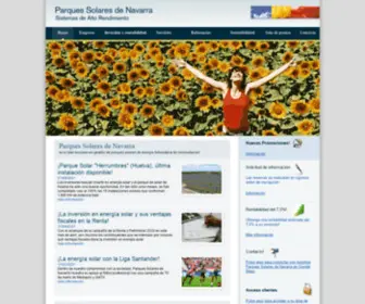 Parquessolaresdenavarra.com(Parques Solares de Navarra) Screenshot