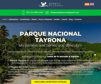 Parquetayrona.com(Parque Nacional Tayrona Santa Marta) Screenshot