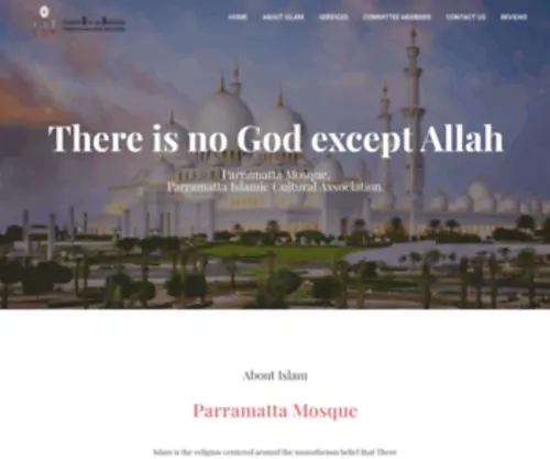 Parramattamosque.org.au(Parramatta Mosque) Screenshot