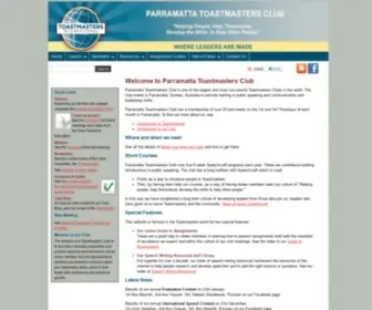 Parramattatm.org.au(Parramatta Toastmasters Club) Screenshot