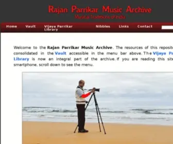 Parrikar.org(Rajan Parrikar Music Archive) Screenshot