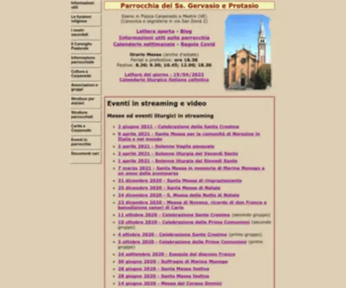 Parrocchiacarpenedo.it(La parrocchia dei Ss) Screenshot