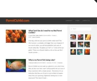 Parrotcichlid.com(Care and Feeding of your Red Parrot Fish) Screenshot